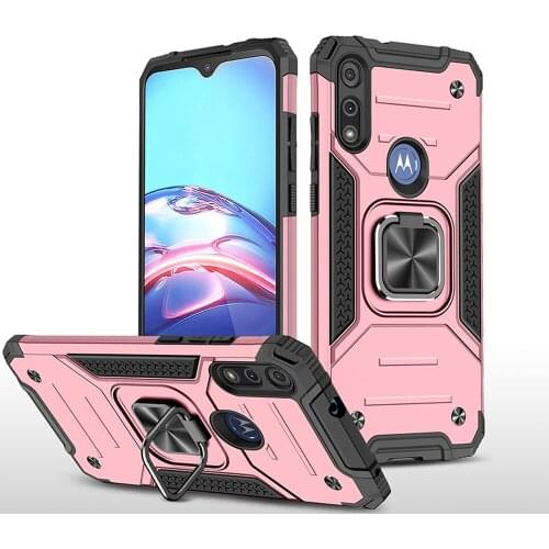 Shockproof TPU Silicone Bumper Ring Stand PC Cover Fundas For Motorola MotoE Moto E 2020 6.2 Inch Case Coque Shell Housing
