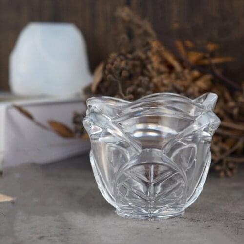 DIY Crystal Epoxy Mold Resin Rose Flower Candle Holder Storage Box Ashtray Multifunctional Mirror Silicone Mold