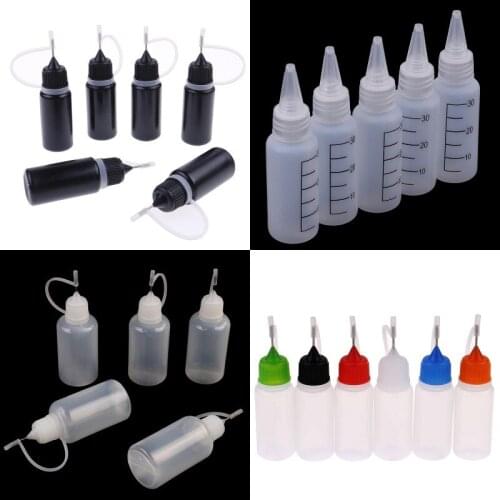 1/5/10pcs Empty Plastic Squeezable Dropper Bottles 10/30ml Eye Liquid Dropper Needle Tip Drop Refillable Bottle