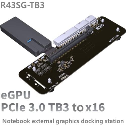 R43SG-TB3 PCIe x16 PCI-e x16 to TB3 Extension Cable PCI-Express Cables eGPU Adapter for Laptop