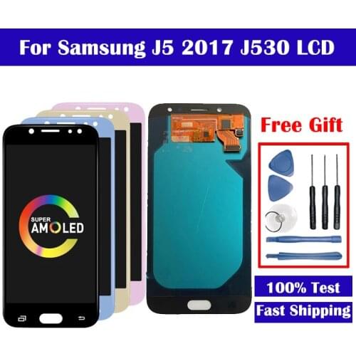 Amoled lcd For Samsung Galaxy J5 2017 Display J530 J530F AMOLED LCD Display Touch Screen Digitizer Assembly J5 Pro 2017 LCD
