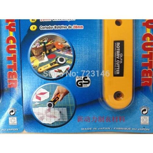 MADE IN JAPAN OLFA 28MM ROTARY CUTTER CUTTER ROTATIF 28MM RUNDSCHNEIDER TAGLIERINA ROTANTE DI 28MM CIRKELSNIJDER ROTATIVO