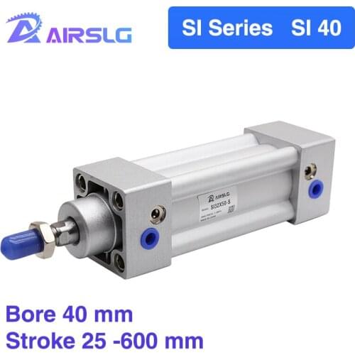 SI Series SI40 Stroke 25-600 mm S Air Cylinders Double Acting Single Rod pneumatic cylinder X25S X40-S -50S-100-200-250-400-550S