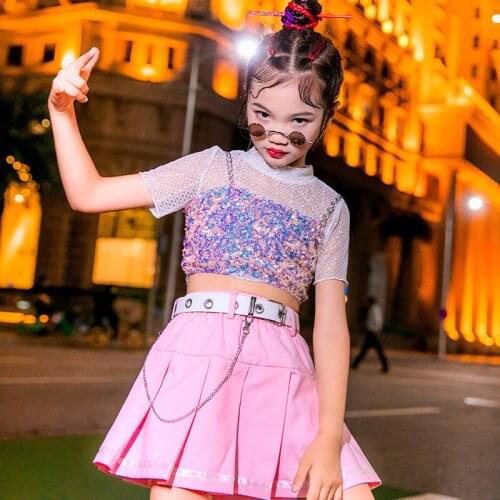 Sequins Cheerleader Uniform Girl Sets Pleated Skirt Festival Clothing Stage Costume Jazz Dancer Outfit Designer Clothes DL7976