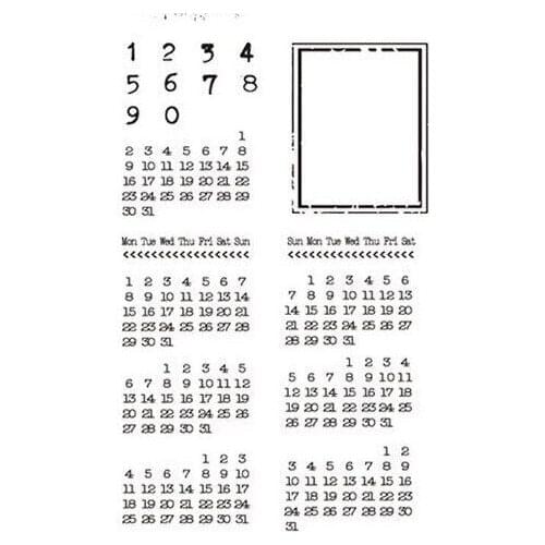 Universal calendar stamp Clear Stamp for Scrapbooking Transparent Silicone Rubber DIY Photo Album Decor 317