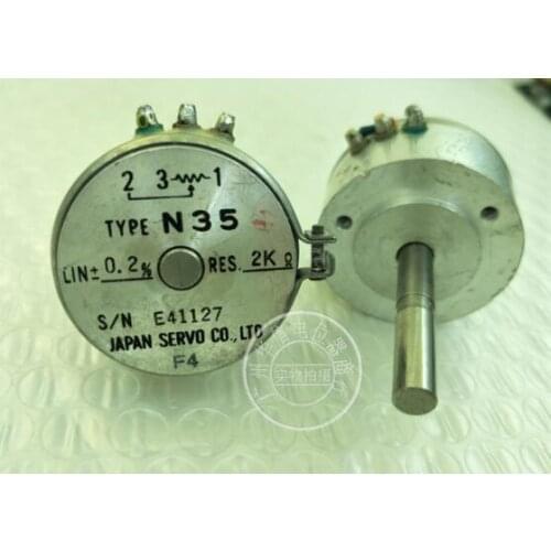 [VK] Used Japan conductive plastic potentiometer angle sensor TYPE N35 2K shaft length 32mm white switch