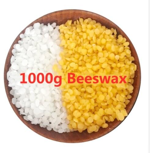 1000g Pure Natural Beeswax Wax Candles Making Supplies 100% No Added Soy Wax Lipstick DIY Material Yellow and White Beeswax