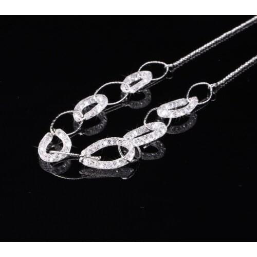 Hgflyxu Crystal Necklace for women Accessories Silver color choker Women Birthday gift Fashion Jewelry 2019 HOT