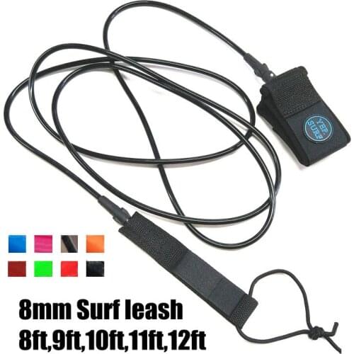 1pc Yep.surf Straight Leash 8ft,9ft,10ft,11ft,12ft 8mm Surfboard Leash Colorful Leash in surfing