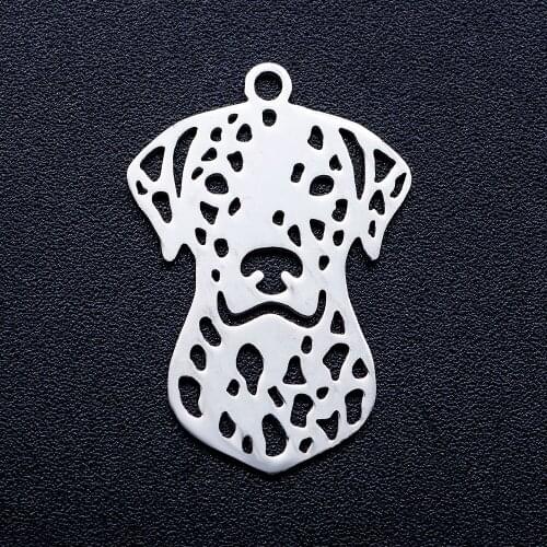 10pcs/lot Cute Dog DIY Jewelry Charms Wholesale 100% Stainless Steel Charm for Bracelet Making Pendant Accessories