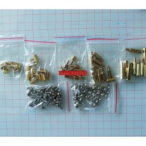 150pcs Nut screw Pillars M3 nut 3 * 6 screw 6MM 10MM Hollow 10+6 6+6 15+6 20 20+6 6+6 6