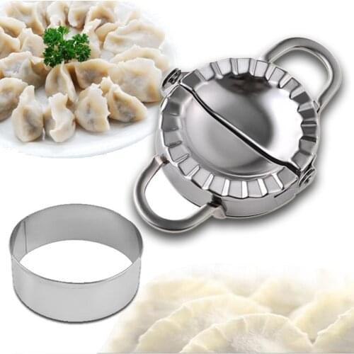 2Pcs/Set Dumpling Maker Stainless Steel Dough Cutter Eco Friendly Pie Ravioli Dumpling Mold Dough Press Pastry Accessories