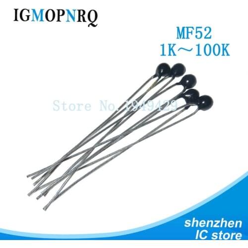 20pcs MF52AT MF52 B 3950 NTC Thermistor Thermal Resistor 5% 1K 2K 3K 4.7K 5K 10K 20K 47K 50K 100K