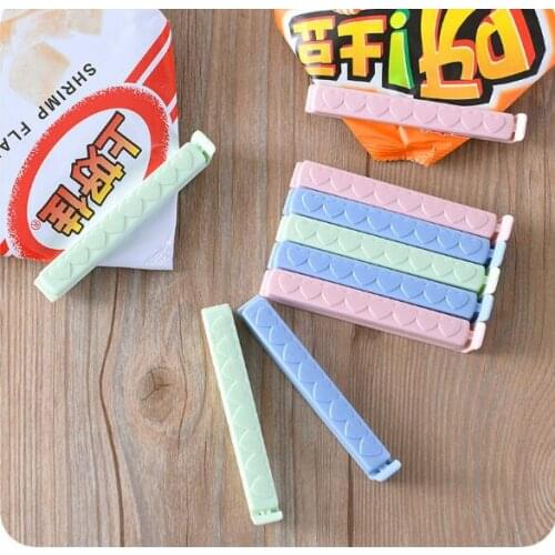 5Pcs/Lot Storage Food Snack Seal Sealing Bag Clips For Food Packages Clamp Plastic Kitchen Storage Food Bag Clips LF 227