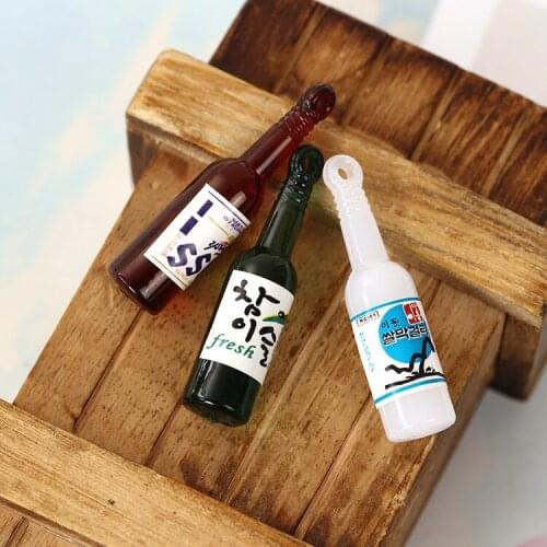 Hot 10PCS DIY handmade jewelry accessories wholesale Creative beer bottle earrings accessories Charms key ring pendant 2019 New