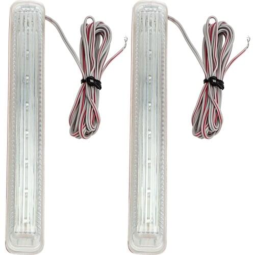 Auto Rearview Mirror FPC Turn Signal Light Yellow Soft 8 SMD Indicator Lamp Flashing Car-styling 2PCS Amber LED Car Light Source