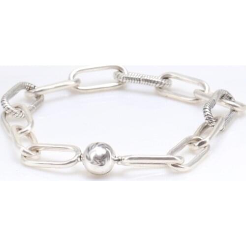 Bewill 925 Sterling Silver Bracelet ME Series Tie Bangle & Bracelet For Christmas Gift