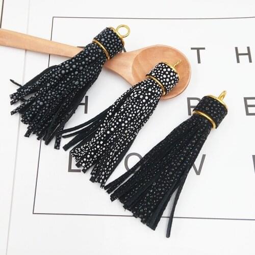 Big Sale PU Leather Tassel diy Accessories/Straps Keychain/Phones/Earrings/Pendant/Bracelet Jewelry Findings Sets