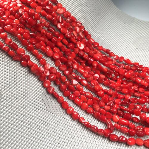 Natural Stone Coral Beads Irregular Loose Isolation Beads Strand 15'' For DIY Bracelet Necklace Anklet Accessories Size 6-7mm