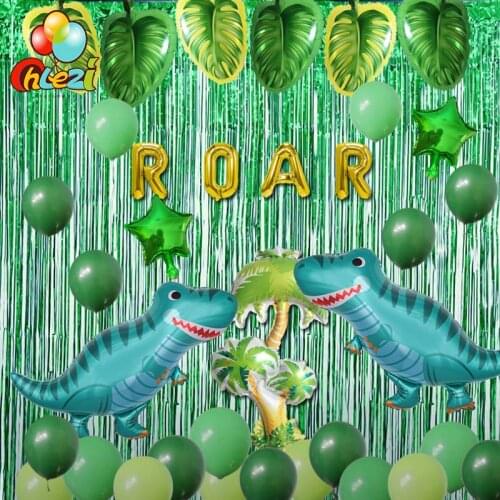 Kids' Dinosaur Theme Balloons Cartoon Figure Helium Globos Birthday Party Decor Ballons Baby Boy Gifts Baby shower Kids Toys