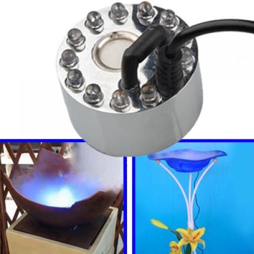 12 LED Lights Pond Fountain Mist Maker Machine Fogger Mister Device
