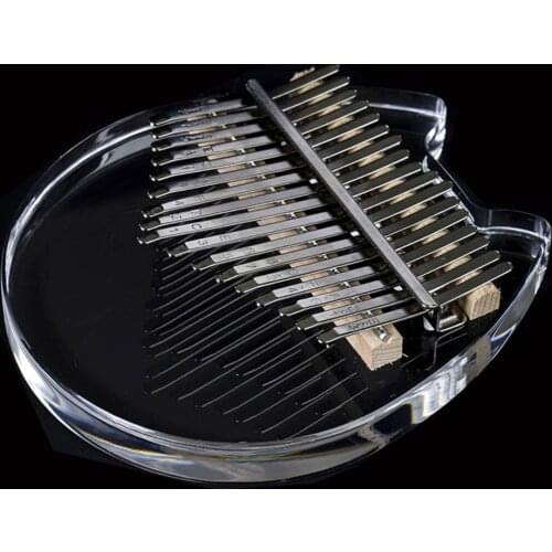 Kalimba 17 Key Thumb Piano Clear Finger Mbira w/ Bag Tuner Hammer Sticker Kalimba Instrument Kit Gift for Kids Beginner