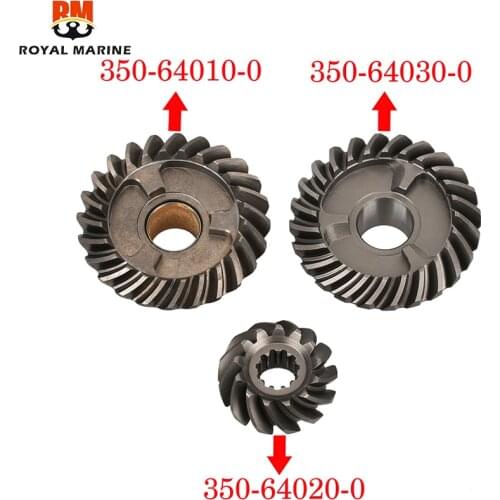 Outboard Engine Gear Set for Tohatsu 2 stoke 18HP 350-64020-0 Pinion & 350-64030-0 Reverse & 350-64010-0 Forward Gear 3 piece