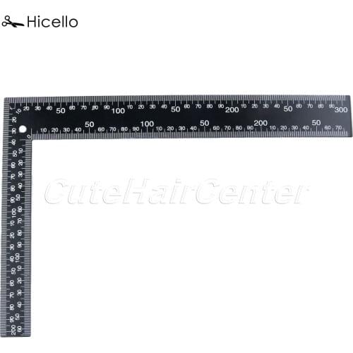 Hicello 1PC Stainless Steel Measuring Square Ruler Leathercraft Tempered Leather Handmade Sewing Tool herramientas para cuero