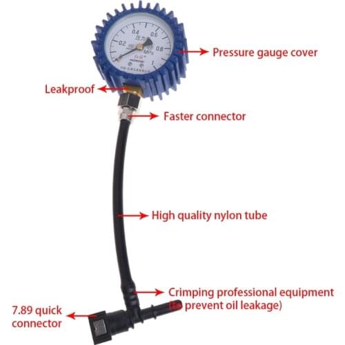 2021 New Motorcycle Car Fuel Pressure Gauge Car Gasoline Pressure Gauge Meter Tester Tool