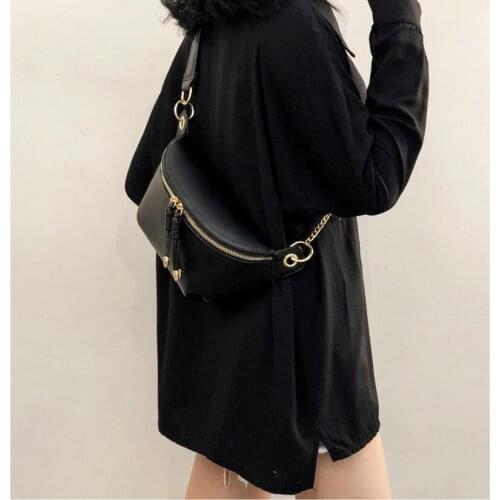 2021 New Women PU Waist Pack Casual Chest Waterproof Bag Male