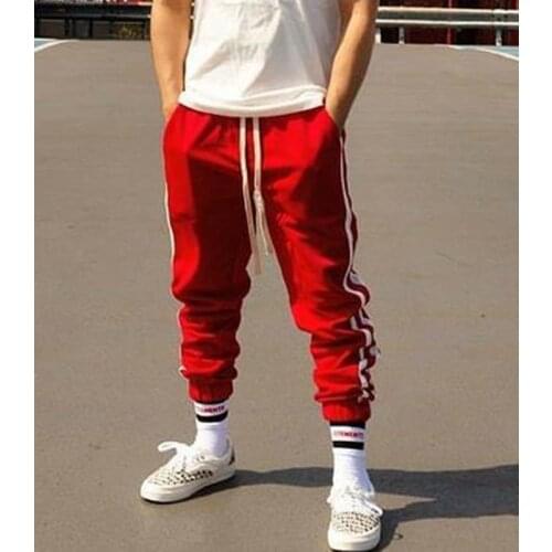 2021 autumn new sports tight trousers mens trousers sweat-absorbent breathable quick-drying fitness sports pants European code