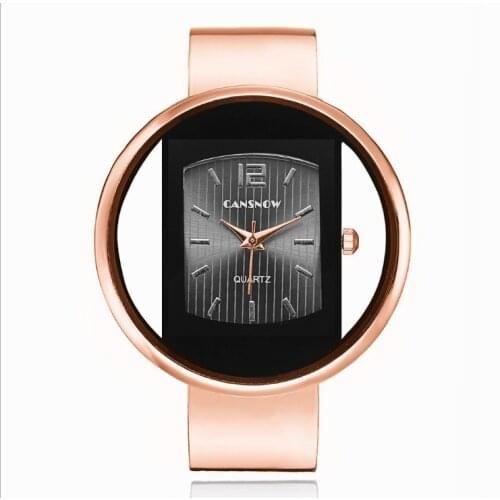 The new luxury brand creative hollow bracelet watch all-match ladies quartz watch all-match dress gold watch ladies