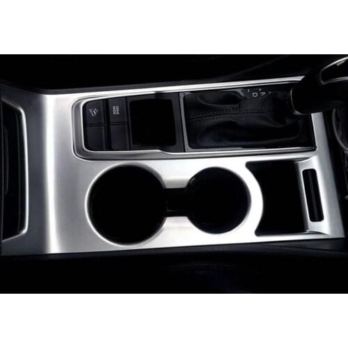New Interior Front Garnish Water Cup Holder Matt Cover Shift Gear Panel Trim for AT Hyundai Tucson 2016 Decorative cover
