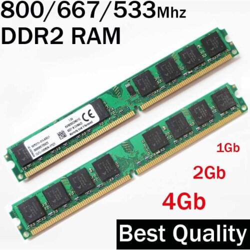Memory DDR2 RAM 4Gb 2Gb 1Gb ddr2 800 667 533 / 800Mhz 667Mhz 533Mhz / memorias ram ddr 2 PC2-6400 / lifetime warranty