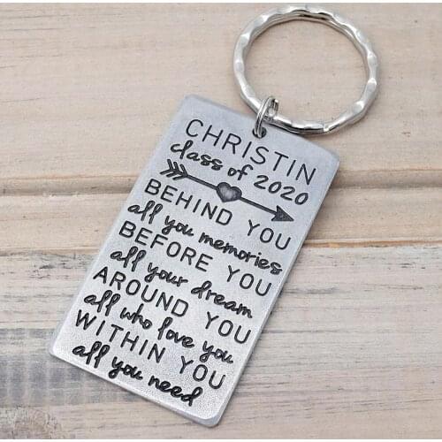 Personalized Keychain,Graduation Key chain,Custom Keyring,Custom Grad Gift,High School Graduation College Graduate Gift
