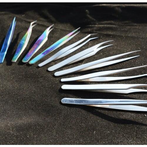 Stainless Eyelash Extension Tweezers High Precision Makeup Tools Eyelash Extension Tweezers Professional For Lashes Tweezer