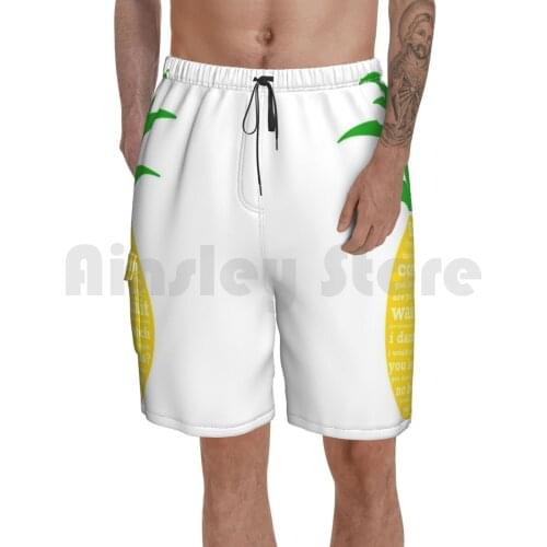 Psych Quotes Beach Shorts Men Beach Pants Swim Trunks Psych Psych Quotes Qutes Shawn Spencer Burton Guster Gus Lassie