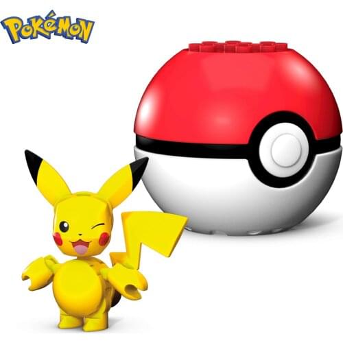 Pokemon Anime Pikachu Pokeball Kawaii Elf Ball Bulbasaur Building Blocks Action Figure Model Toys For Kids Cosplay Toy Gifts