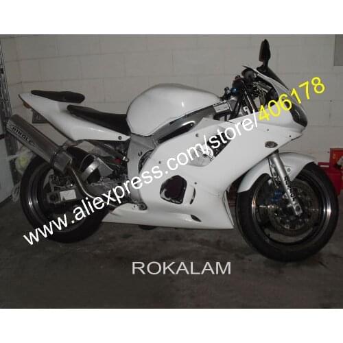 All White For Yamaha YZF R6 1998-2002 YZF600 YZF-R6 YZFR6 98-02 Aftermarket ABS Fairing Kit (Injection Molding)
