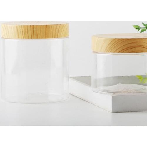 80/100/150/200/250/300/500/800/1000ML Empty Plastic Jar Seal Cover Clear Food Storage Containers Kitchen Seasoning Biscuit Jar