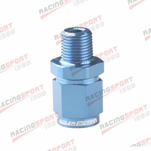 Straight AN4 Female To 1/4" NPT Male Adapter Aluminum Fitting Blue/BLACK