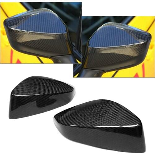 Auto Real Carbon Fiber Side Mirror Cover Left & Right Rearview Mirrors Cap For 2012-2020 Toyota GT86 For Subaru BRZ FR-S