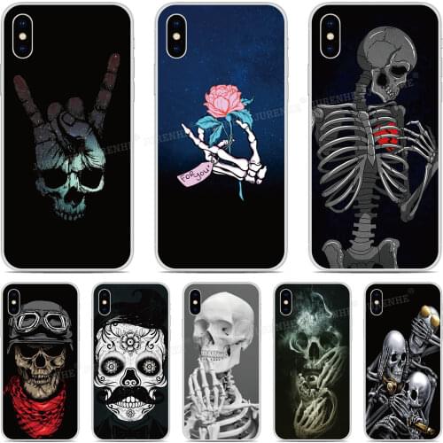 Skeleton Skull Phone Case For LG Stylo 6 5 4 Aristo 5 Plus K31 K51 Velvet V50S G7 G8 ThinQ K11 K10 K9 K8 2018 Rakuten Mini Cover