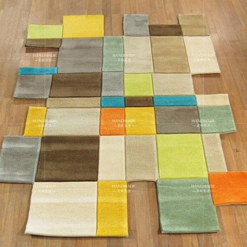 Creative handmade carpet living room coffee table shaped rug carpet color carpet fashion area rug carpets for living room