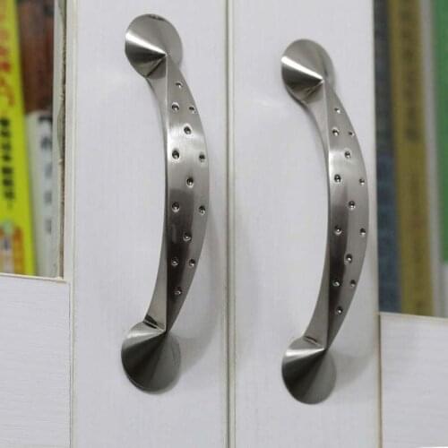 96mm modern simple stain nickel kitchen cabinet dresser Hardware handle brushed nickel cupboard drawer tv cabinet knob pull