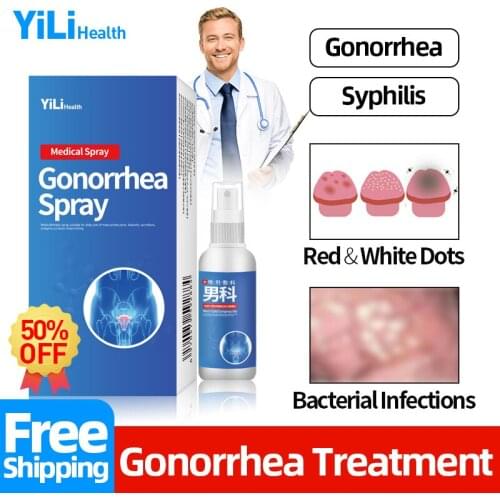 Gonorrhea Infection Medicine Spray Relieve Syphilis Balanitis Redness Inflammation Genital Herpes STD Treatment Remove Odor