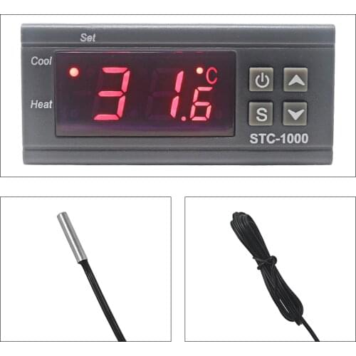 10A Relay Thermostat for Incubator 110~220VAC 12V 24V Digital Temperature Regulator Controller Two Relay Output Thermoregulator