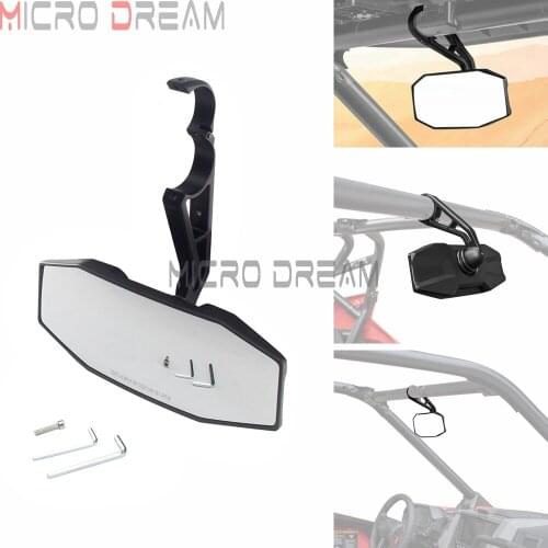 UTV XUV MTV Wide Angle Adjustable Rear View Center Mirror with 1.75" Clamp for Polaris RZR 800S 1000S 900 S XP 1000 Honda Yamaha