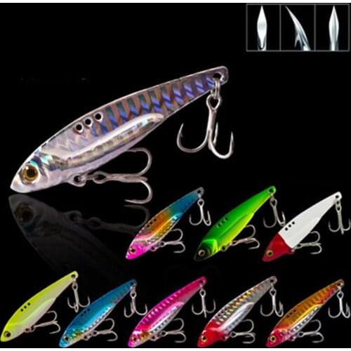 8 Colors 3D Eyes Metal Vib Blade Lure 5/7.5/10G Sinking Vibration Baits Artificial Vibe for Bass Pike Perch Fishing