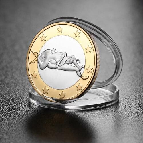 1pc Gold Plated Bitcoin Metal Collectible Valentine Day Craft Gifts Treasure Props Toys Sexy goddess Multi-style Bitcoin Collect